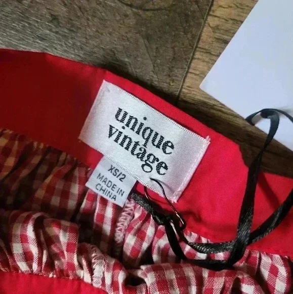 NWT Unique Vintage 2-Piece Cherry Romper & Skirt Set Size (2) XS - Picture 9 of 13